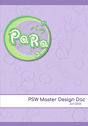 image of the front page of a PDF document titled PARA PSW Master Design Doc, Jan 2024